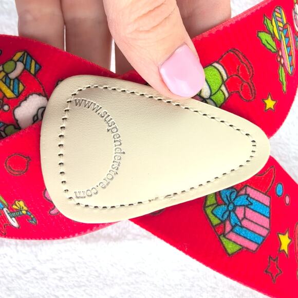 Vintage 90's Addiction Santa Christmas 100% Silk Ties (3)+ (1) Santa Suspenders - Picture 8 of 10